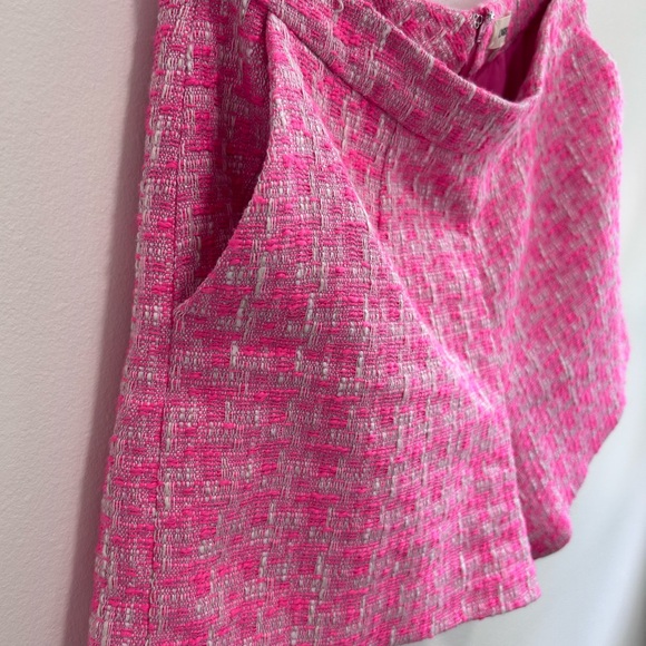 L'Agence Ashton Tweed Short Pink White High Waist, Size 8 - Picture 4 of 11